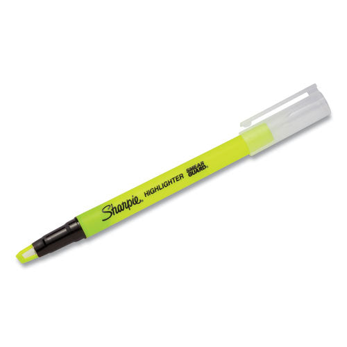 Sharpie® Clearview Pen-style Highlighter, Fluorescent Yellow Ink, Chisel Tip, Yellow-black-clear Barrel, 3-pack freeshipping - TVN Wholesale