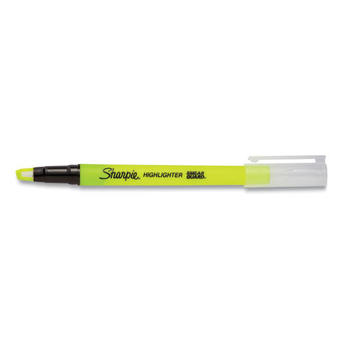Sharpie® Clearview Pen-style Highlighter, Fluorescent Yellow Ink, Chisel Tip, Yellow-black-clear Barrel, 3-pack freeshipping - TVN Wholesale