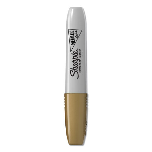 Sharpie® Metallic Chisel Tip Permanent Marker, Medium Chisel Tip, Gold, Dozen freeshipping - TVN Wholesale