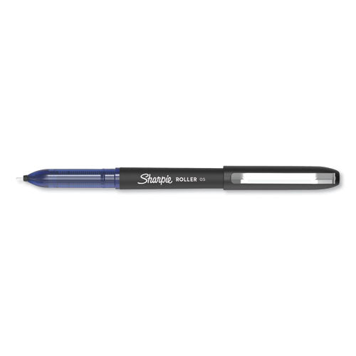 Sharpie® Roller Professional Design Roller Ball Pen, Stick, Fine 0.5 Mm, Blue Ink, Black Barrel, Dozen freeshipping - TVN Wholesale