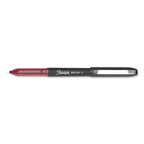 Sharpie® Roller Professional Design Roller Ball Pen, Stick, Fine 0.5 Mm, Red Ink, Black Barrel, Dozen freeshipping - TVN Wholesale