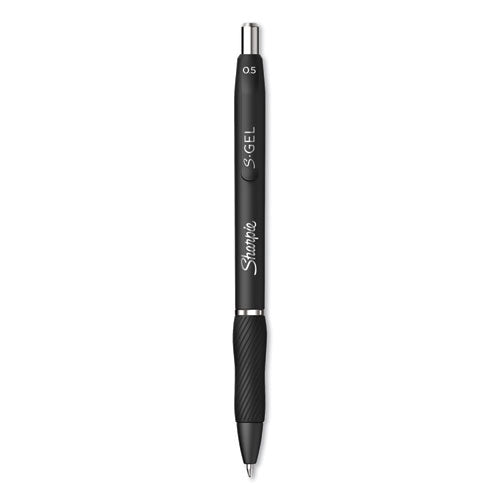 Sharpie® S-Gel™ S-gel High-performance Gel Pen, Retractable, Fine 0.5 Mm, Black Ink, Black Barrel, Dozen freeshipping - TVN Wholesale