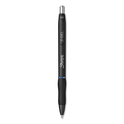 Sharpie® S-Gel™ S-gel High-performance Gel Pen, Retractable, Fine 0.5 Mm, Blue Ink, Black Barrel, Dozen freeshipping - TVN Wholesale