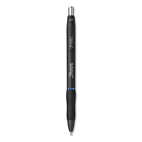Sharpie® S-Gel™ S-gel High-performance Gel Pen, Retractable, Medium 0.7 Mm, Blue Ink, Black Barrel, Dozen freeshipping - TVN Wholesale