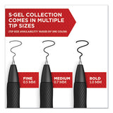 Sharpie® S-Gel™ S-gel High-performance Gel Pen, Retractable, Medium 0.7 Mm, Blue Ink, Black Barrel, Dozen freeshipping - TVN Wholesale