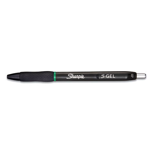 Sharpie® S-Gel™ S-gel High-performance Gel Pen, Retractable, Medium 0.7 Mm, Green Ink, Black Barrel, Dozen freeshipping - TVN Wholesale