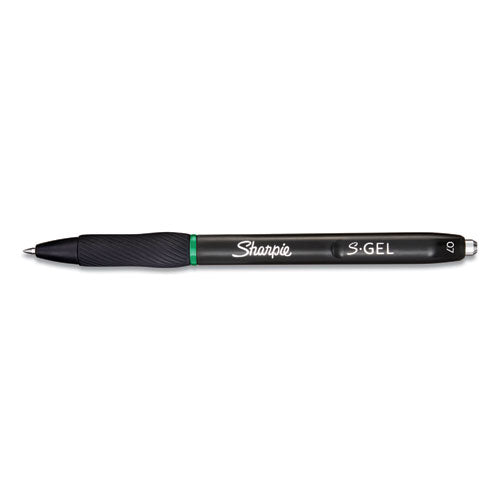 Sharpie® S-Gel™ S-gel High-performance Gel Pen, Retractable, Medium 0.7 Mm, Green Ink, Black Barrel, Dozen freeshipping - TVN Wholesale