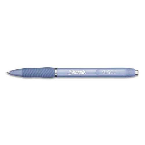 Sharpie® S-Gel™ S-gel Fashion Barrel Gel Pen, Retractable, Medium 0.7 Mm, Black Ink, Frost Blue Barrel, Dozen freeshipping - TVN Wholesale