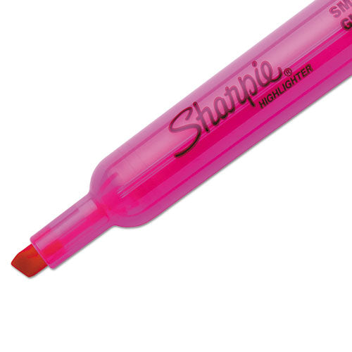 Sharpie® Tank Style Highlighters, Pink Ink, Chisel Tip, Pink Barrel, Dozen freeshipping - TVN Wholesale
