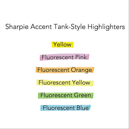 Sharpie® Tank Style Highlighters, Blue Ink, Chisel Tip, Blue Barrel, Dozen freeshipping - TVN Wholesale