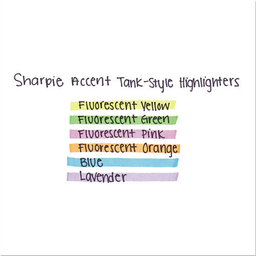 Sharpie® Tank Style Highlighters, Fluorescent Yellow Ink, Chisel Tip, Yellow Barrel, Dozen freeshipping - TVN Wholesale