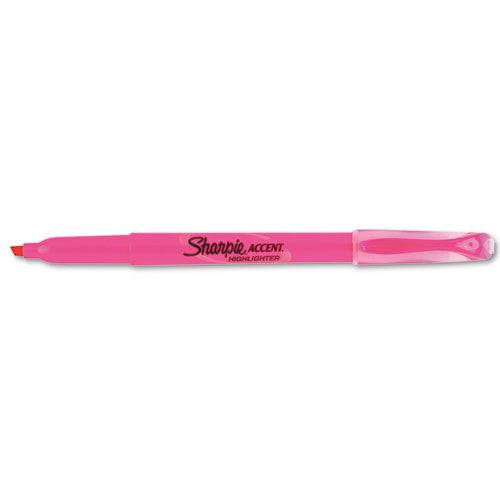 Sharpie® Pocket Style Highlighters, Fluorescent Pink Ink, Chisel Tip, Pink Barrel, Dozen freeshipping - TVN Wholesale