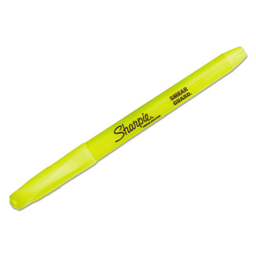 Sharpie® Pocket Style Highlighters, Fluorescent Yellow Ink, Chisel Tip, Yellow Barrel, Dozen freeshipping - TVN Wholesale