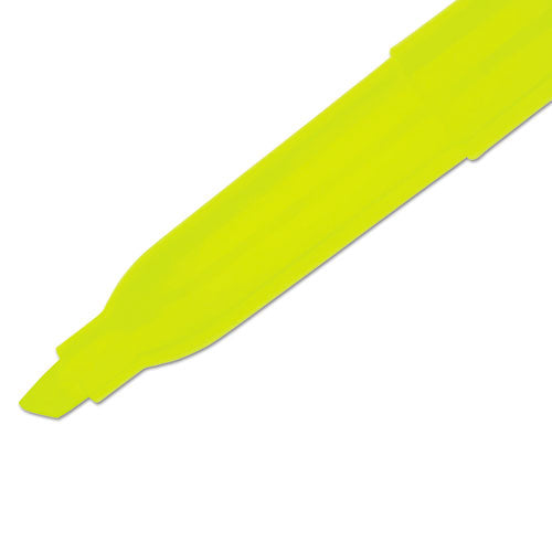 Sharpie® Pocket Style Highlighters, Fluorescent Yellow Ink, Chisel Tip, Yellow Barrel, Dozen freeshipping - TVN Wholesale