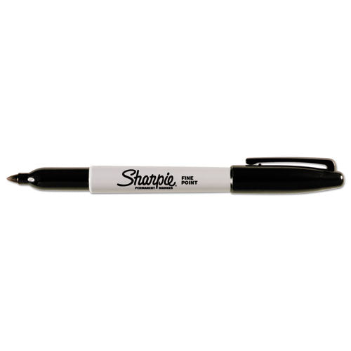 Sharpie® Fine Tip Permanent Marker, Fine Bullet Tip, Black, Dozen freeshipping - TVN Wholesale
