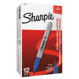 Sharpie® Fine Tip Permanent Marker, Fine Bullet Tip, Blue, Dozen freeshipping - TVN Wholesale