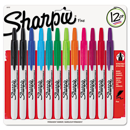 Sharpie® Retractable Permanent Marker, Fine Bullet Tip, Blue freeshipping - TVN Wholesale