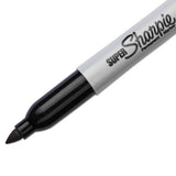 Sharpie® Super Permanent Marker, Fine Bullet Tip, Black, 6-pack freeshipping - TVN Wholesale