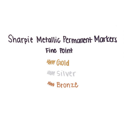 Sharpie® Metallic Fine Point Permanent Markers, Fine Bullet Tip, Metallic Silver, 4-pack freeshipping - TVN Wholesale