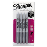 Sharpie® Metallic Fine Point Permanent Markers, Fine Bullet Tip, Metallic Silver, 4-pack freeshipping - TVN Wholesale