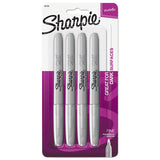 Sharpie® Metallic Fine Point Permanent Markers, Fine Bullet Tip, Metallic Silver, 4-pack freeshipping - TVN Wholesale