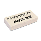 Magic Rub Eraser, For Pencil-ink Marks, Rectangular Block, Medium, Off White, Dozen