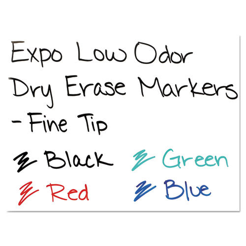 EXPO® Low-odor Dry-erase Marker, Fine Bullet Tip, Red, Dozen freeshipping - TVN Wholesale