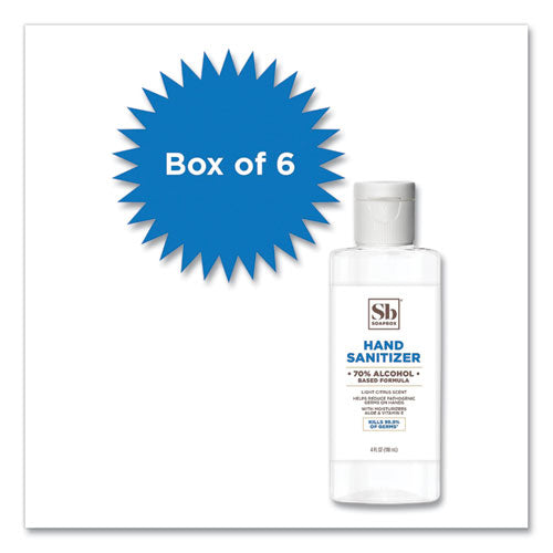 Soapbox 70% Alcohol Scented Gel Hand Sanitizer, 4 Oz Flip-top Bottle, Citrus Scent, 6-box freeshipping - TVN Wholesale