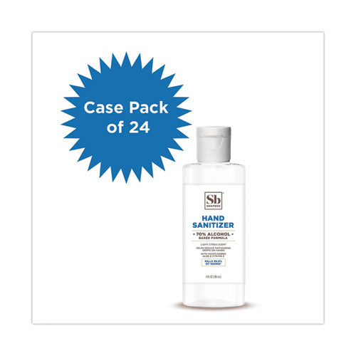 Soapbox 70% Alcohol Scented Gel Hand Sanitizer, 4 Oz Flip-top Bottle, Citrus Scent, 24-carton freeshipping - TVN Wholesale