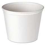 Double Wrapped Paper Bucket, Unwaxed, 83oz, White, 100-carton
