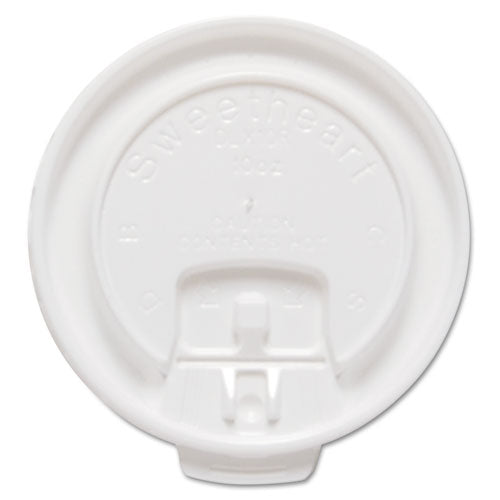 Dart® Lift Back And Lock Tab Cup Lids For Foam Cups, Fits 10 Oz Trophy Cups, White, 100-pack freeshipping - TVN Wholesale