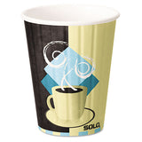 Dart® Duo Shield Insulated Paper Hot Cups, 20 Oz, Tuscan Cafe, Chocolate-blue-beige, 350-carton freeshipping - TVN Wholesale