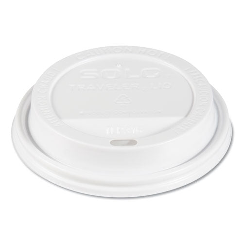 Dart® Traveler Cappuccino Style Dome Lid, Polystyrene, Fits 10 Oz To 24 Oz Hot Cups, White, 100-pack, 10 Packs-carton freeshipping - TVN Wholesale