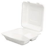 SCT® Champware Molded-fiber Clamshell Containers, 9 X 9 X 3, White, 200-carton freeshipping - TVN Wholesale