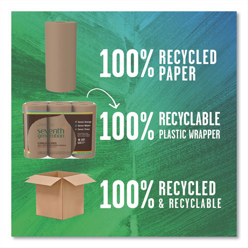 Seventh Generation® Natural Unbleached 100% Recycled Paper Kitchen Towel Rolls, 11 X 9, 120 Sheets-roll freeshipping - TVN Wholesale
