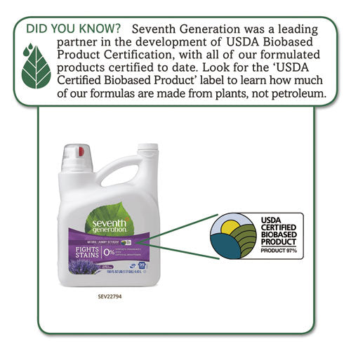 Seventh Generation® Natural Liquid Laundry Detergent, Lavender And Blue Eucalyptus, 99 Loads, 150 Oz freeshipping - TVN Wholesale