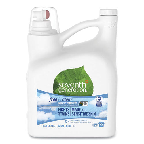 Seventh Generation® Natural 2x Concentrate Liquid Laundry Detergent, Free And Clear, 99 Loads, 150oz freeshipping - TVN Wholesale