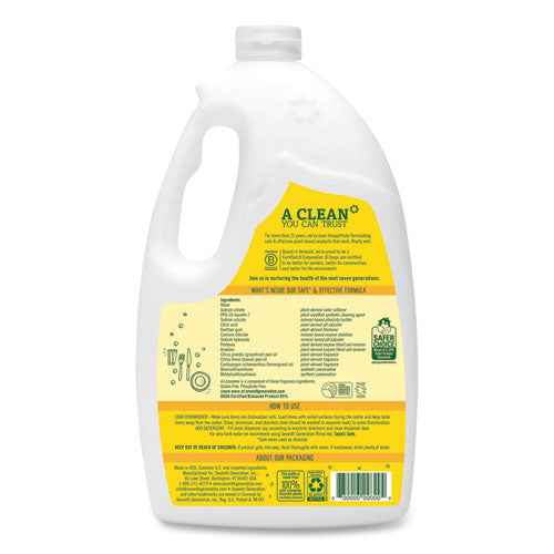 Seventh Generation® Natural Automatic Dishwasher Gel, Lemon, Jumbo 70 Oz Bottle, 6-ct freeshipping - TVN Wholesale