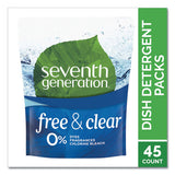 Seventh Generation® Natural Dishwasher Detergent Concentrated Packs, Free And Clear, 45 Packets-pack freeshipping - TVN Wholesale