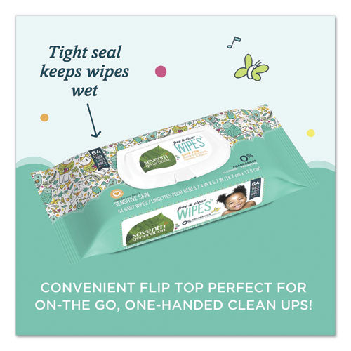Seventh Generation® Free And Clear Baby Wipes, Unscented, White, 64-flip Top Pack, 12 Packs-carton freeshipping - TVN Wholesale