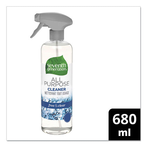 Seventh Generation® Natural All-purpose Cleaner, Free And Clear-unscented, 23 Oz Trigger Spray Bottle freeshipping - TVN Wholesale