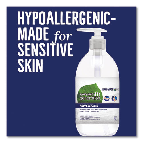 Seventh Generation® Professional Natural Hand Wash, Free And Clean, Unscented, 12 Oz Pump Bottle freeshipping - TVN Wholesale