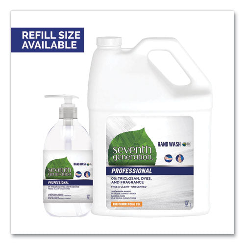 Seventh Generation® Professional Natural Hand Wash, Free And Clean, Unscented, 12 Oz Pump Bottle freeshipping - TVN Wholesale