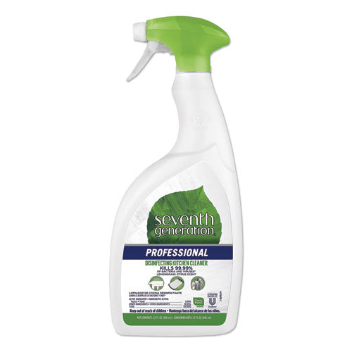 Seventh Generation® Professional Disinfecting Kitchen Cleaner, Lemongrass Citrus, 32 Oz Spray Bottle freeshipping - TVN Wholesale