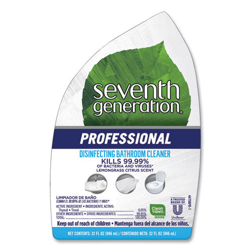 Seventh Generation® Professional Disinfecting Bathroom Cleaner, Lemongrass Citrus, 32 Oz Spray Bottle, 8-carton freeshipping - TVN Wholesale
