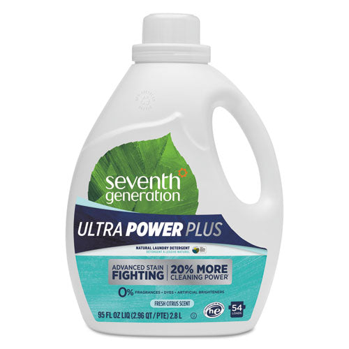 Seventh Generation® Natural Liquid Laundry Detergent, Ultra Power Plus, Fresh Scent, 54 Loads, 95 Oz freeshipping - TVN Wholesale