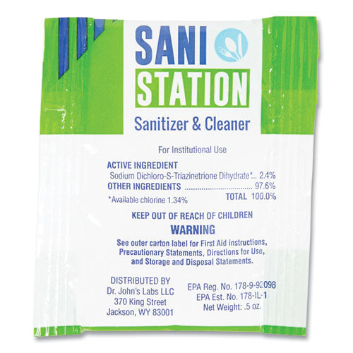 San Jamar® Sani Station Hard Surface Cleaner Kit, 1 Spray Bottle, 1 Tube Chlorine Test Strips, 100 0.5 Oz Packets freeshipping - TVN Wholesale