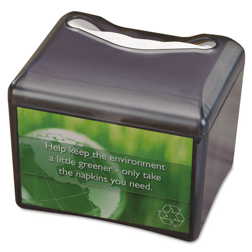 San Jamar® Venue Napkin Dispenser W-advertising Inset, 6 1-2x6 1-8x6 8-9, Cap: 200, Black freeshipping - TVN Wholesale