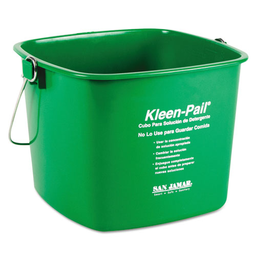 San Jamar® Kleen-pail, 6qt, Plastic, Green, 12-carton freeshipping - TVN Wholesale