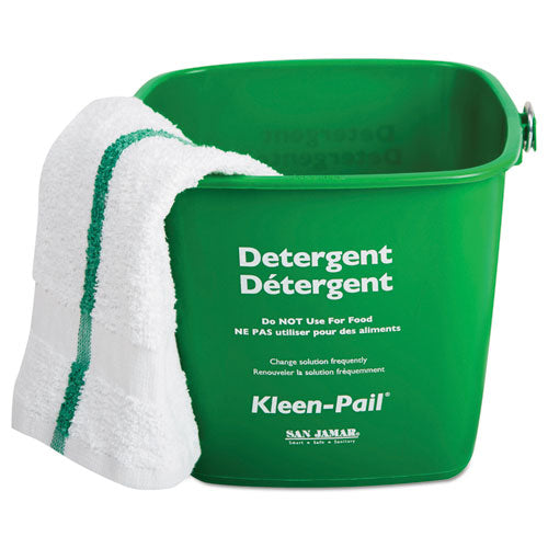San Jamar® Kleen-pail, 6qt, Plastic, Green, 12-carton freeshipping - TVN Wholesale